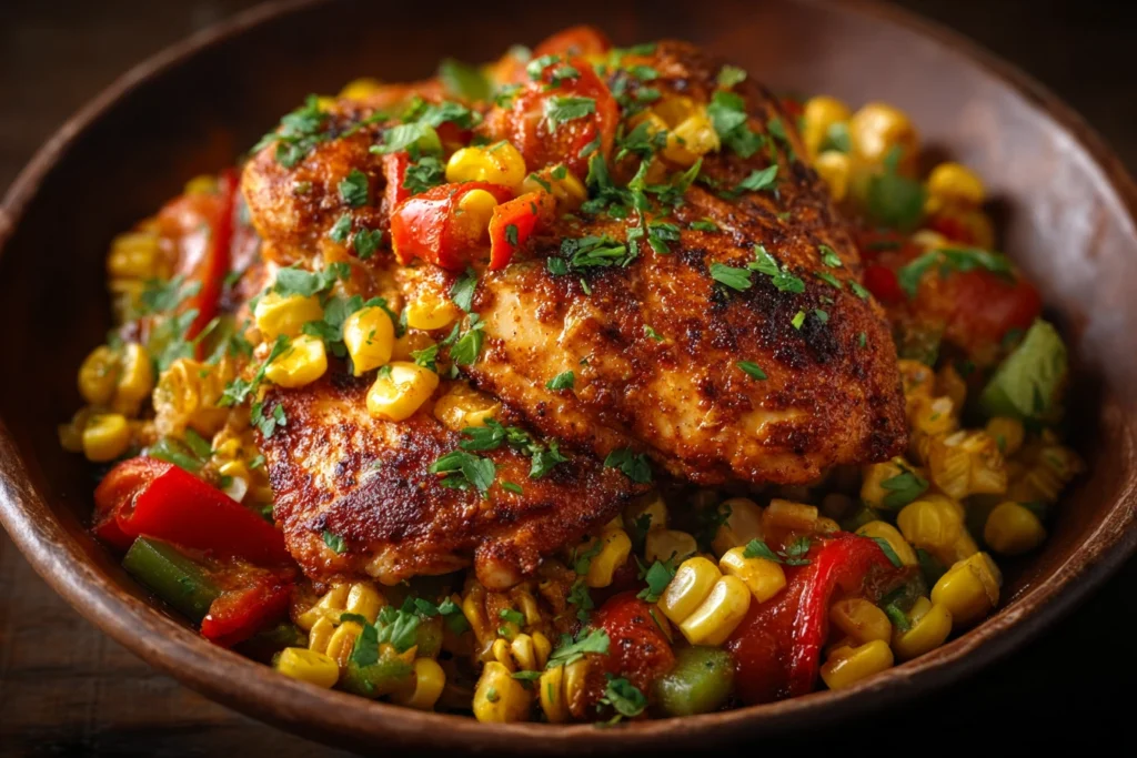 Chipotle Lime Chicken with Corn and Peppers: A Zesty, Flavor-Packed Skillet Dinner