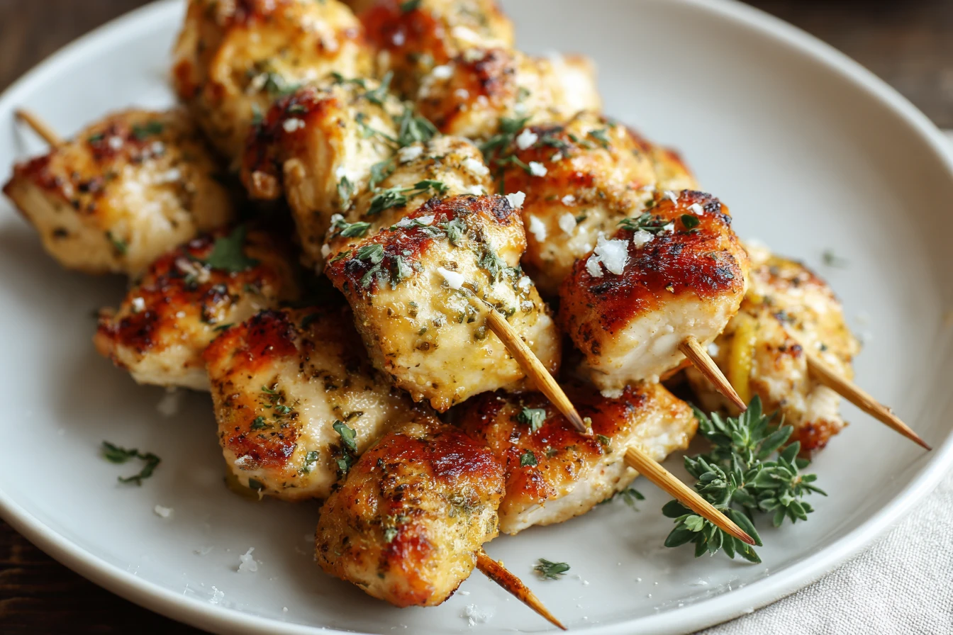 Garlic Parmesan Chicken Skewers for an Easy Dinner 4 Easy Garlic Parmesan Chicken Skewers Recipe Best Chicken Skewers For Weeknight Dinners How To Make Garlic Parmesan Chicken...