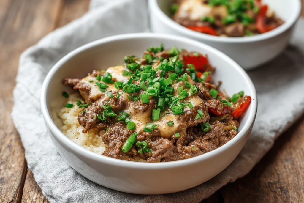 Low-Carb Philly Cheesesteak Bowls: A Satisfying, Flavor-Packed Keto Dinner