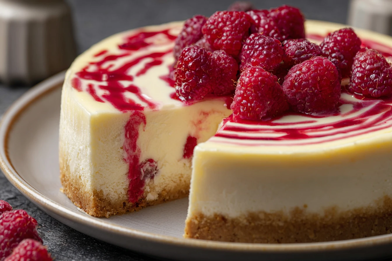 White Chocolate Raspberry Cheesecake Recipe Buy White Chocolate Raspberry Cheesecake Online Best White Chocolate Raspberry...